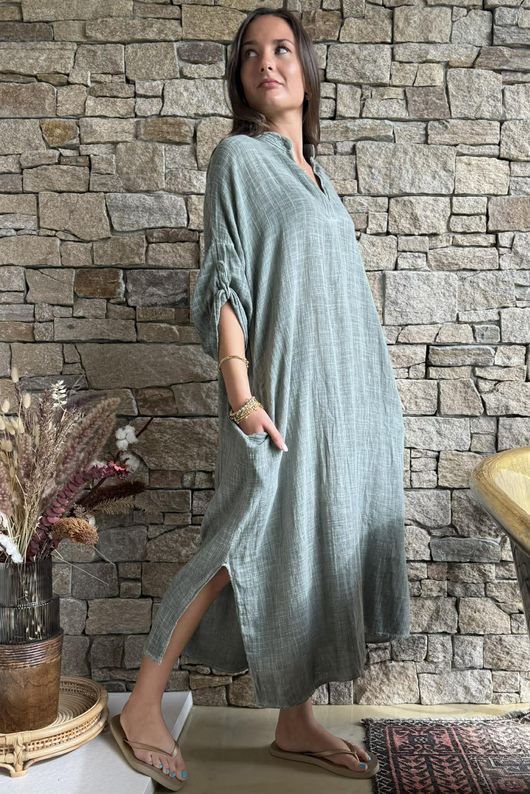 Kasbah Souk Dress Washed Khaki 